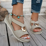 Skylar | Flat Sandals With Metal Buckle