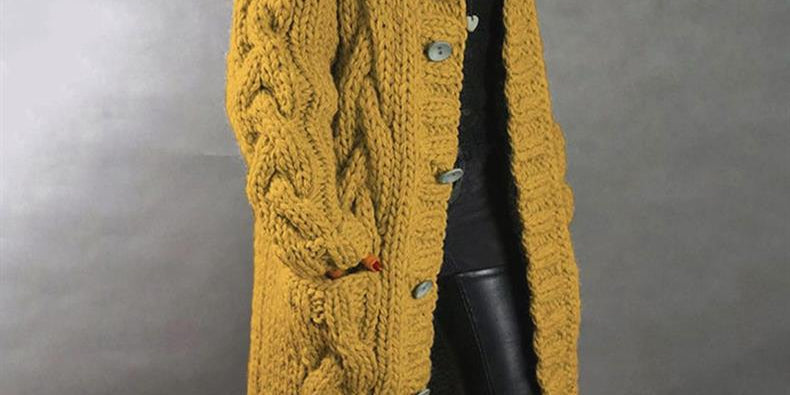 Karin - Elegant Cosy Coat With Tummy Coverage