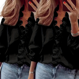 LORELEI™ - Timeless V-Neck Blouse with Ruffles for Casual Elegance