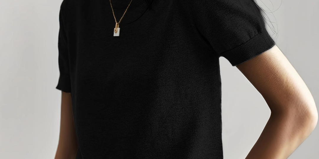 Viane - Casual Short Sleeve Crew Neck Top