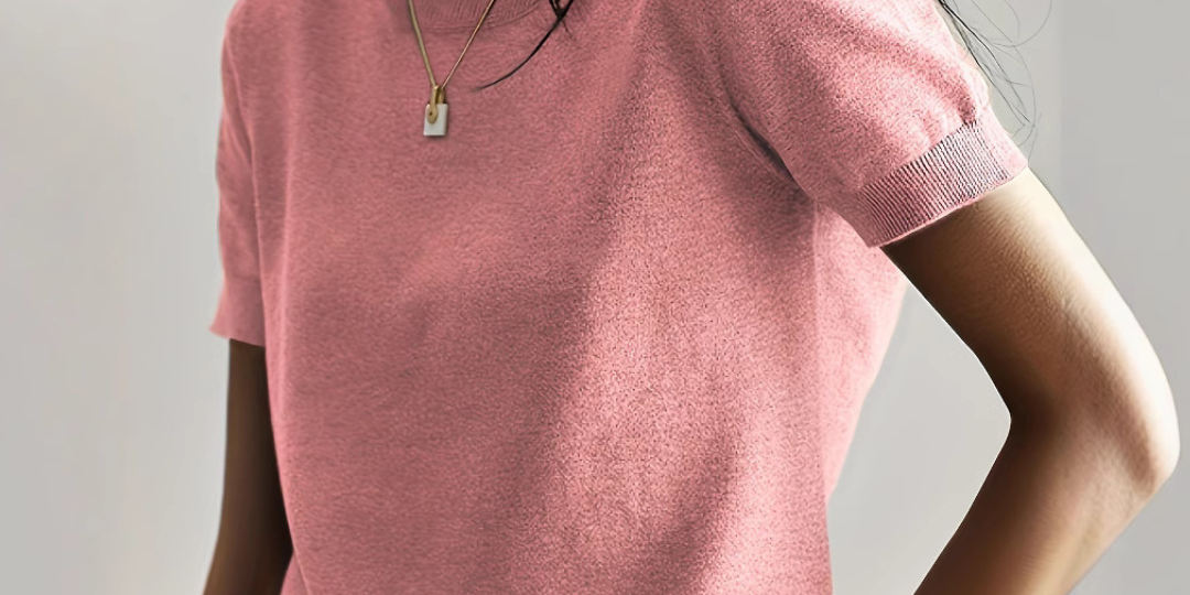 Viane - Casual Short Sleeve Crew Neck Top
