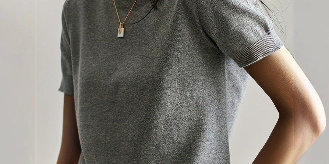 Viane - Casual Short Sleeve Crew Neck Top
