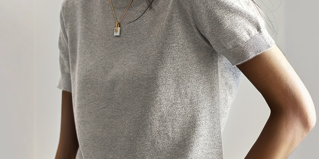 Viane - Casual Short Sleeve Crew Neck Top