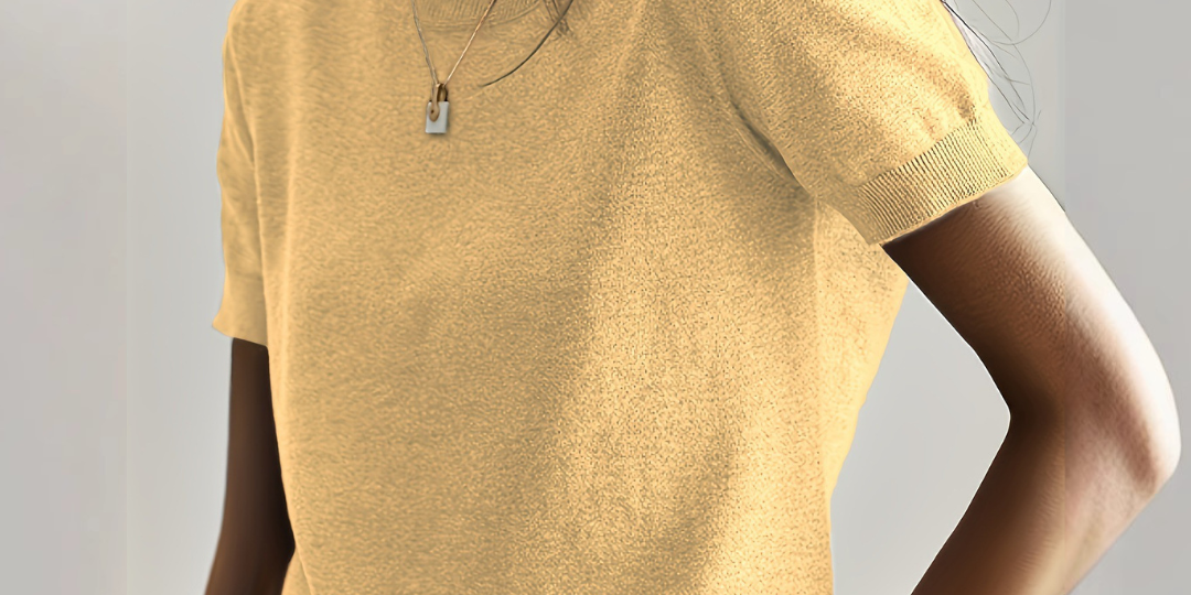 Viane - Casual Short Sleeve Crew Neck Top