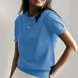 Viane - Casual Short Sleeve Crew Neck Top