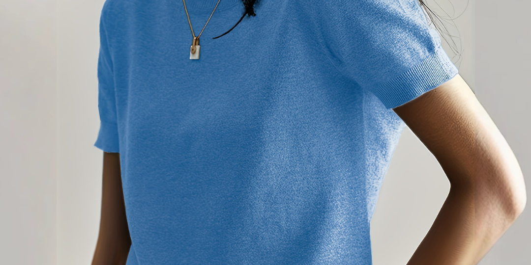 Viane - Casual Short Sleeve Crew Neck Top