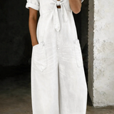Mamma Mia Short Sleeve Denim Jumpsuit