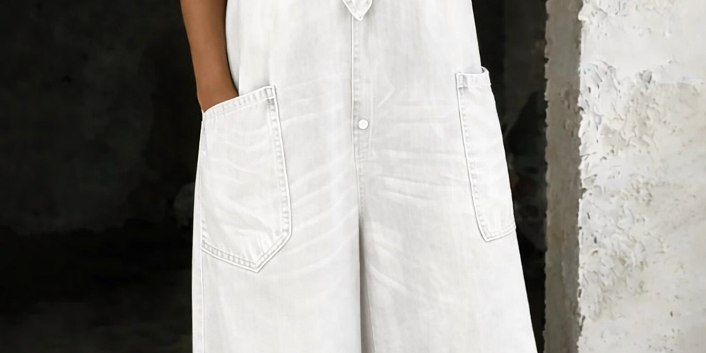 Mamma Mia Short Sleeve Denim Jumpsuit