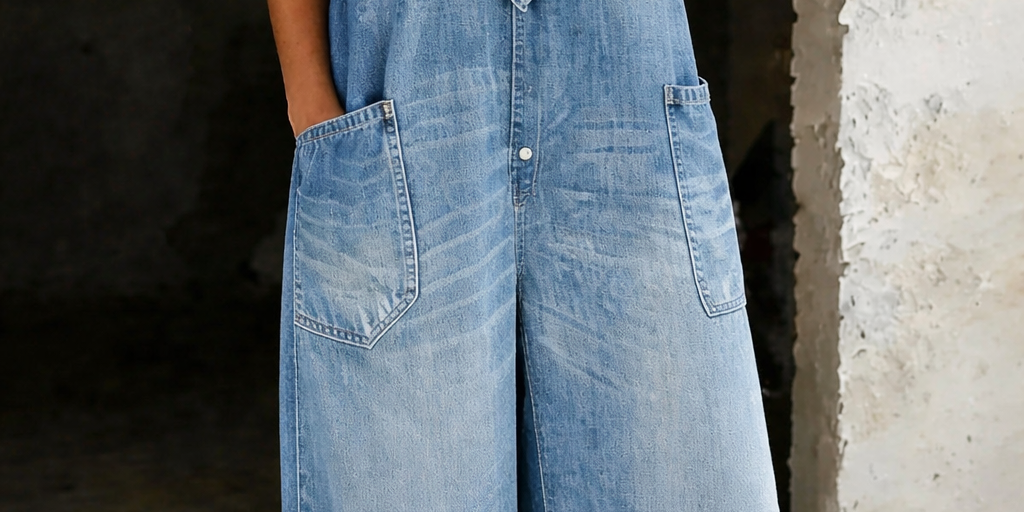Mamma Mia Short Sleeve Denim Jumpsuit