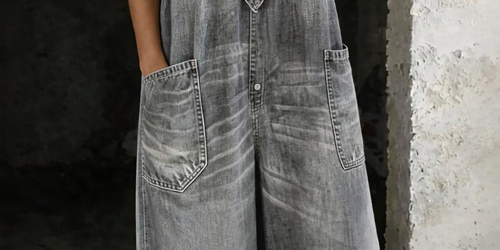 Mamma Mia Short Sleeve Denim Jumpsuit
