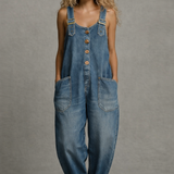 Mabel - Women’s Denim Utility Jumpsuit