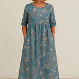 Elize - Relaxed Midi Dress - Effortless Elegance, Everyday Comfort