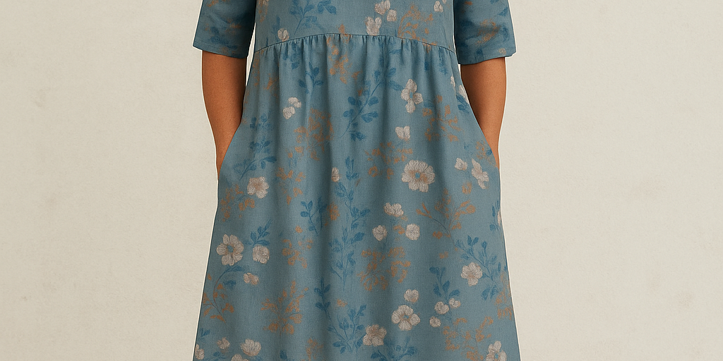 Elize - Relaxed Midi Dress - Effortless Elegance, Everyday Comfort
