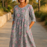 Elize - Relaxed Midi Dress - Effortless Elegance, Everyday Comfort