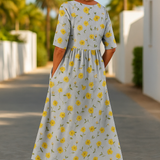 Elize - Relaxed Midi Dress - Effortless Elegance, Everyday Comfort