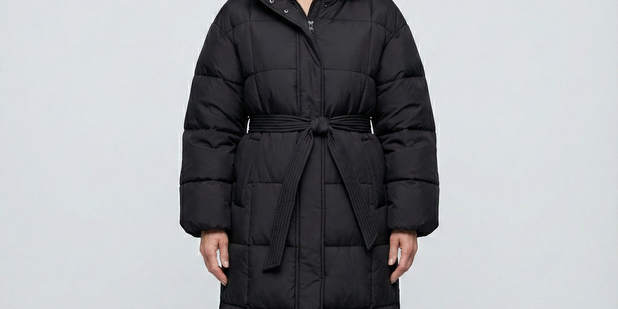 Carmen - Long Belted Puffer Coat