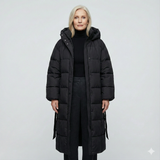 Carmen - Long Belted Puffer Coat