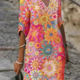 Nira | Vibrant Floral Midi Dress