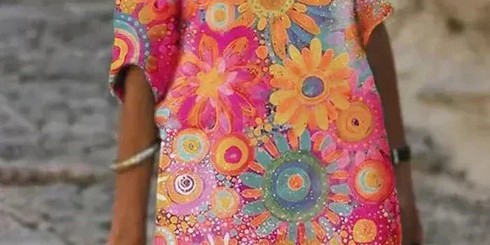 Nira | Vibrant Floral Midi Dress