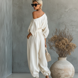 Eliza - Elegant Off-Shoulder Two-Piece Set