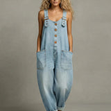 Mabel - Women’s Denim Utility Jumpsuit