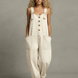 Mabel - Women’s Denim Utility Jumpsuit