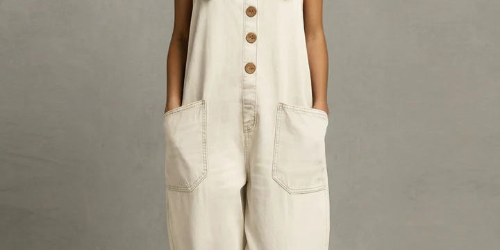 Mabel - Women’s Denim Utility Jumpsuit