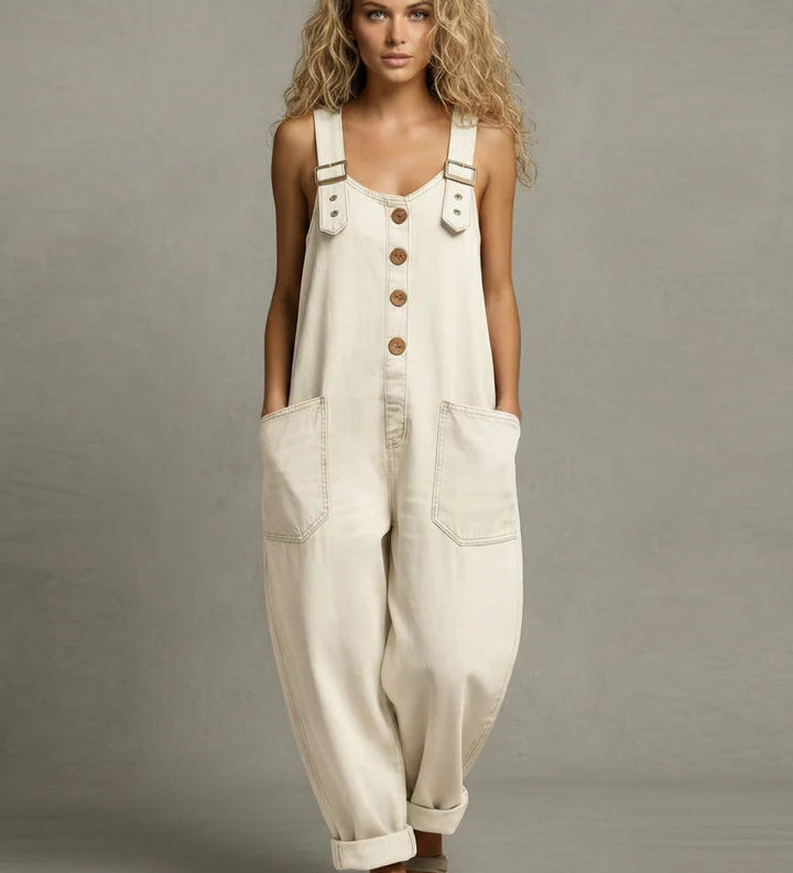 Mabel - Women’s Denim Utility Jumpsuit