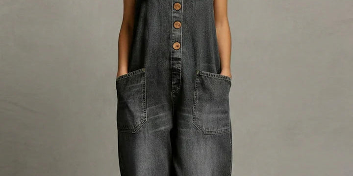 Mabel - Women’s Denim Utility Jumpsuit