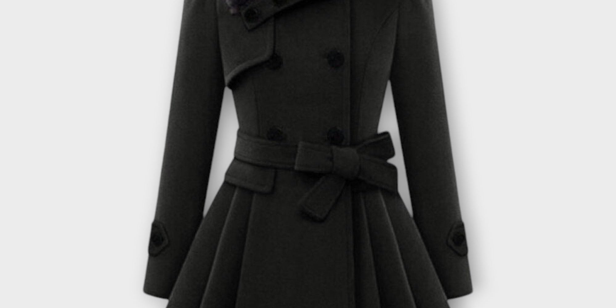 Emma – Elegant Coat with Faux Fur Collar