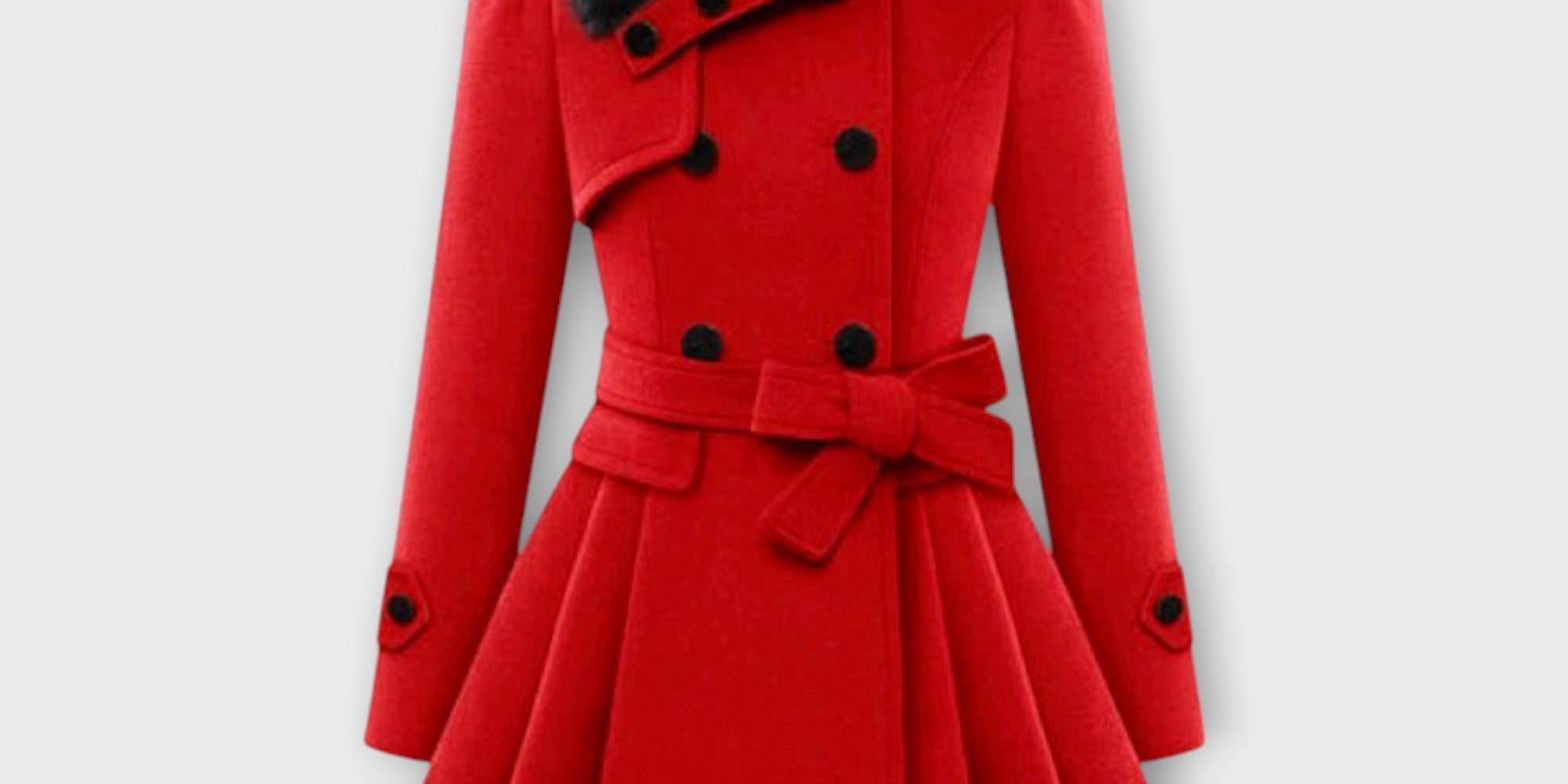 Emma – Elegant Coat with Faux Fur Collar