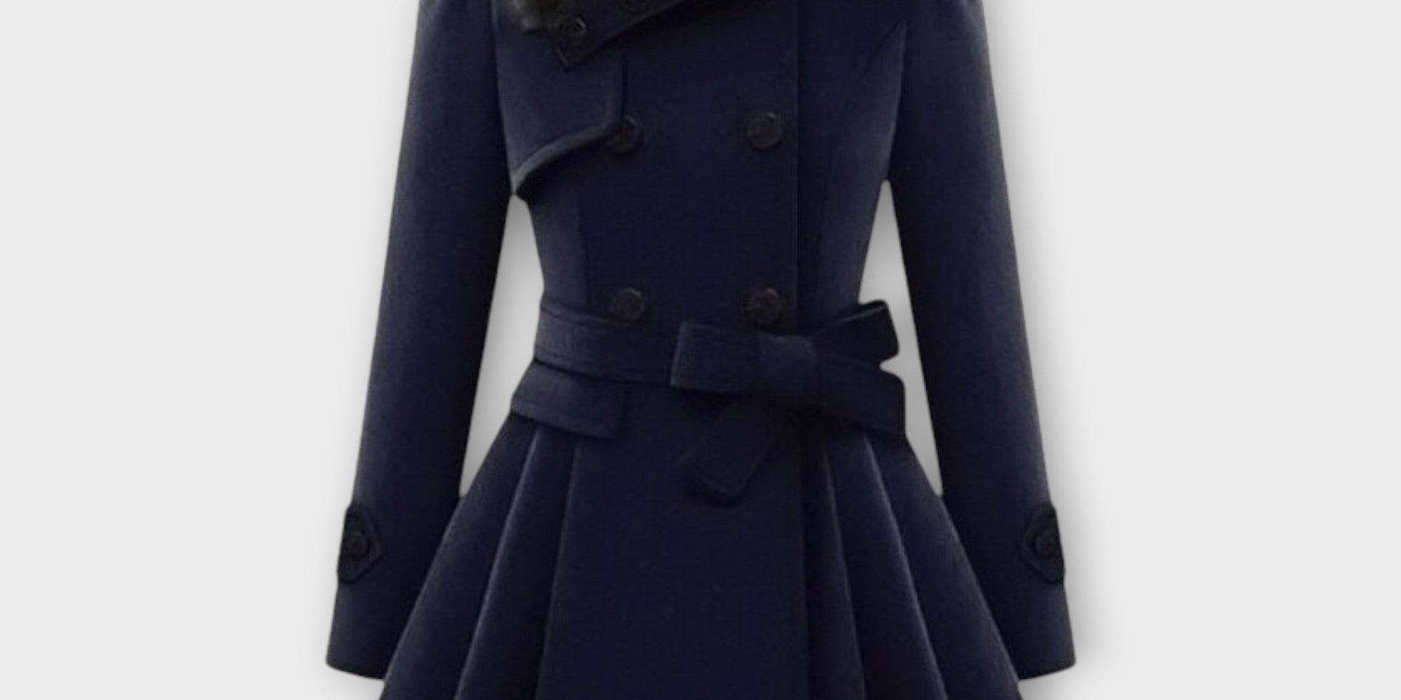 Emma – Elegant Coat with Faux Fur Collar