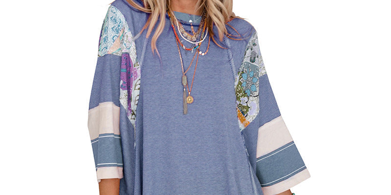 BAILEY™ – Lightweight Patchwork Batwing Top