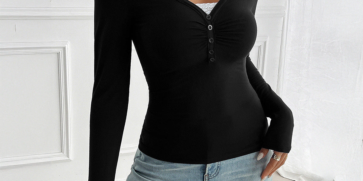PALYA™ - Comfy V-Neck Long Sleeve Top