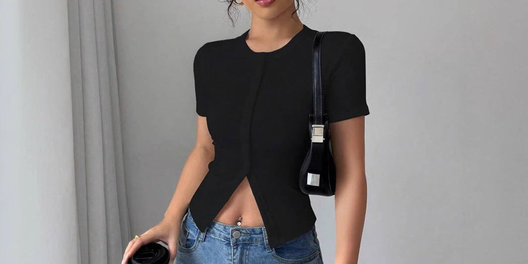 HATI™ - Relaxed Summer Short Sleeve Buttoned Top