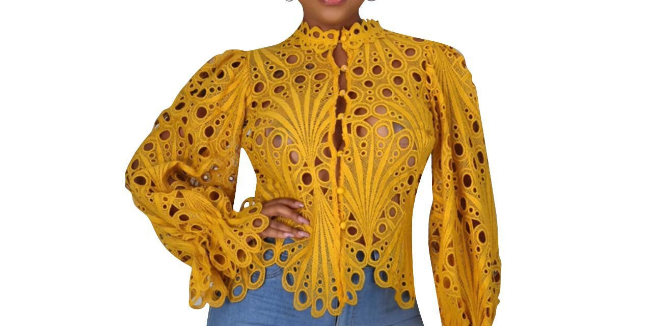 ISALI™ - Chic Asymmetrical Flounce Sleeve Blouse