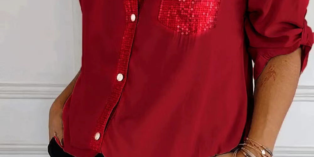 DANICA™ -  Sequin Detailed Blouse