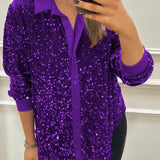 CIARA™ - Shimmer Sequin Shirt