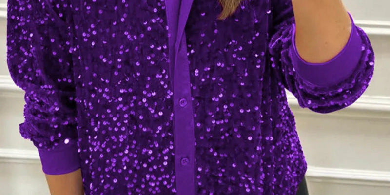 CIARA™ - Shimmer Sequin Shirt