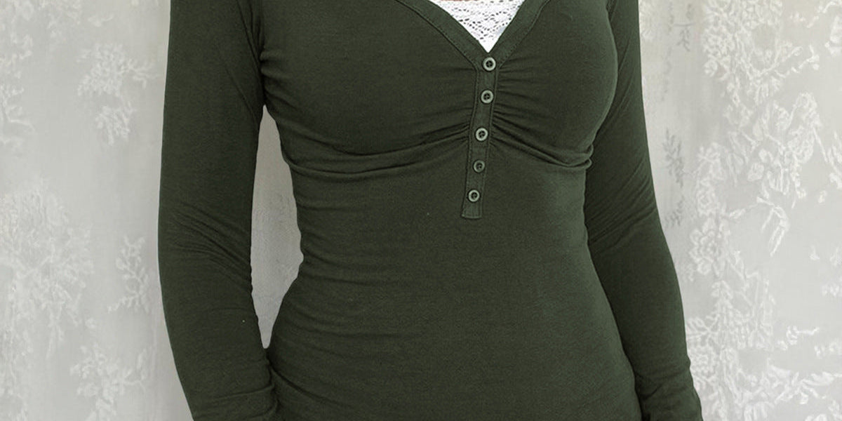 PALYA™ - Comfy V-Neck Long Sleeve Top