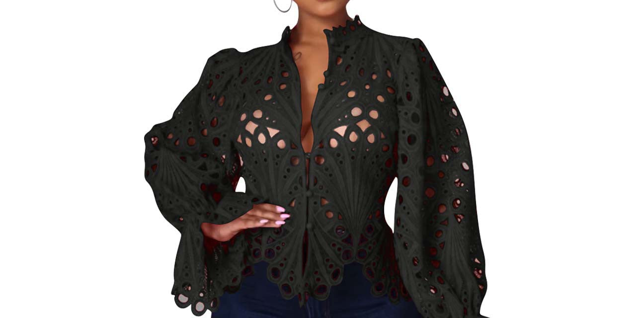 ISALI™ - Chic Asymmetrical Flounce Sleeve Blouse