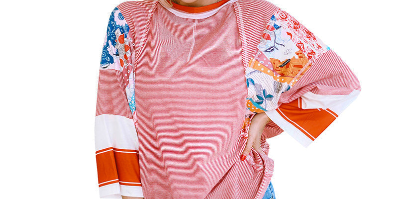 BAILEY™ – Lightweight Patchwork Batwing Top