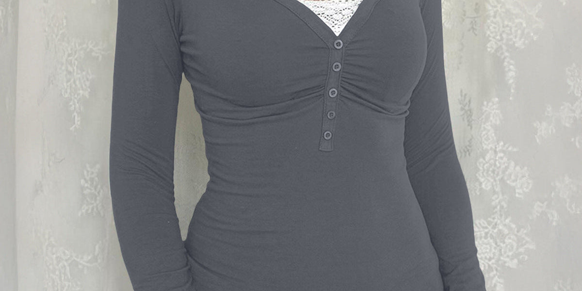 PALYA™ - Comfy V-Neck Long Sleeve Top