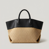 The Colourblock Woven Tote Bag