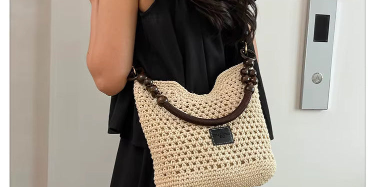 Petra™ | The Wooden Bead Shoulder Bag