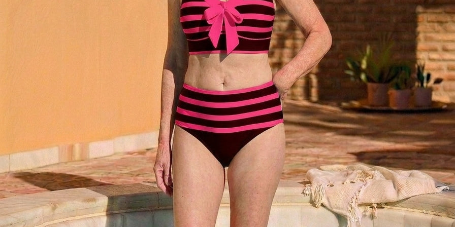 BÉIBHINN | HIGH-WAISTED STRIPED BIKINI
