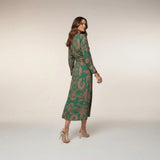 Isadora - Elegant Midi Dress with Classic and Timeless Print
