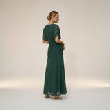 Velora - Long Floral Dress with V-Neck