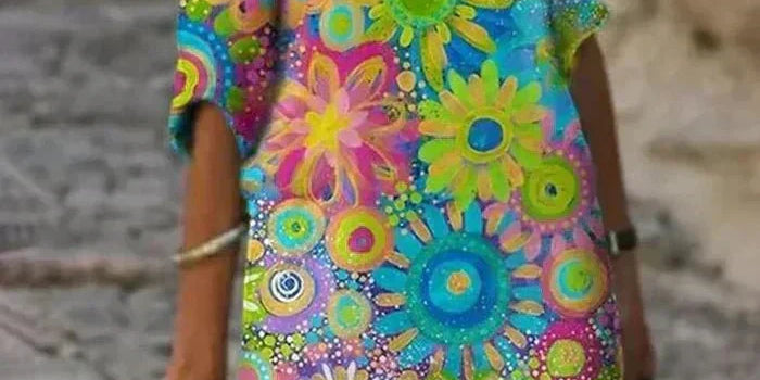 Nira | Vibrant Floral Midi Dress