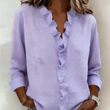 Delilah - Ruffled V-Neck Blouse